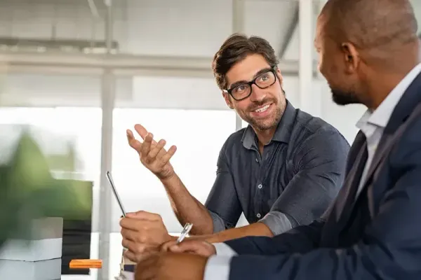 Professional working on recovery in executive treatment