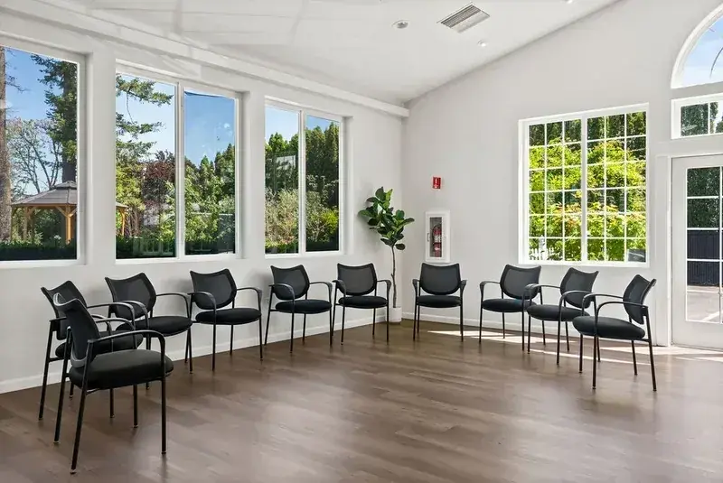 a group therapy room at Discover Recovery