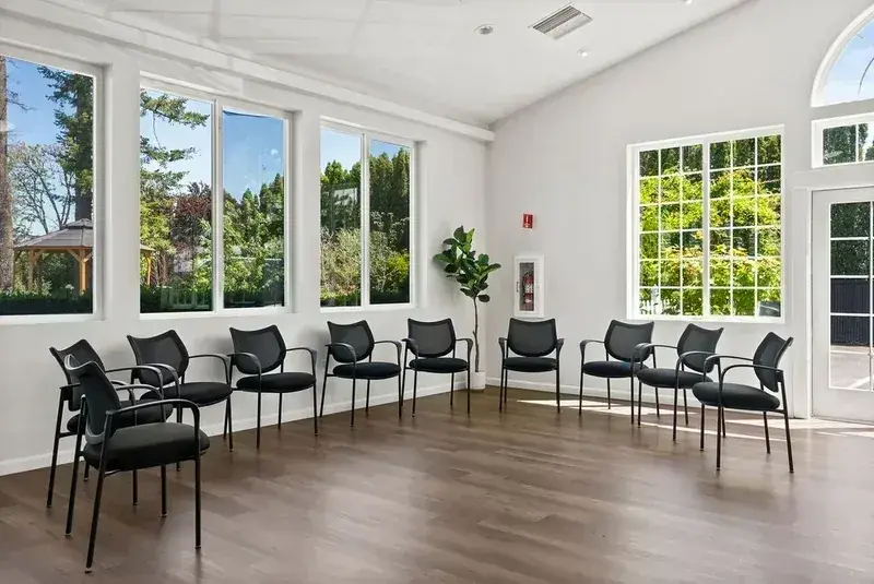 a group therapy room at Discover Recovery