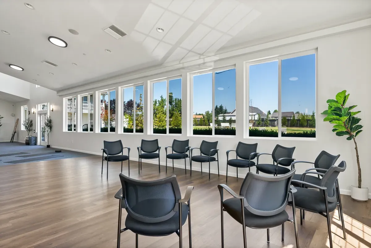 Group therapy room at Discover Recovery's Camas, Washington facility
