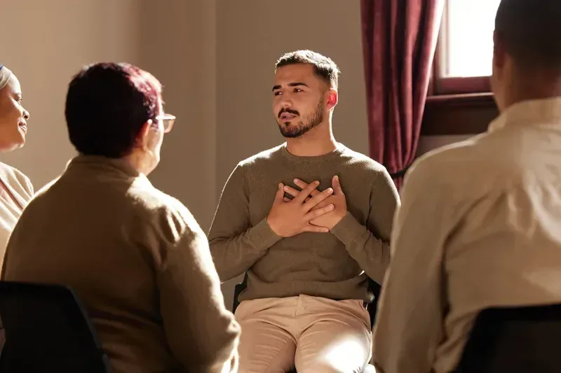 Group therapy session for anxiety treatment at Discover Recovery