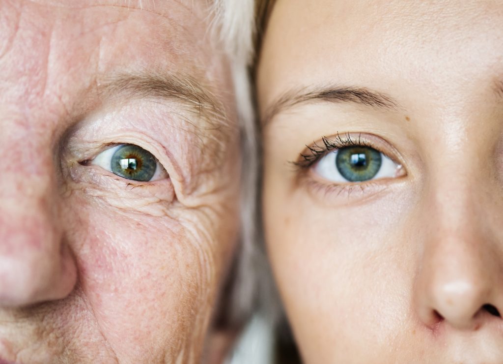 Two generations with same eye color