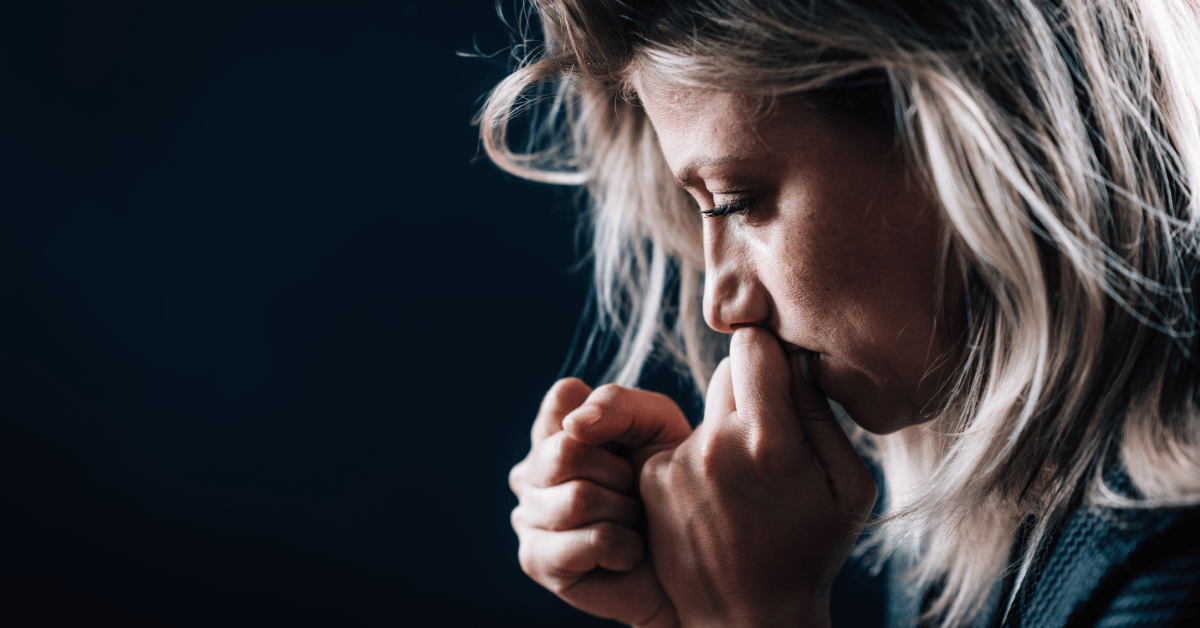 Woman dealing with emotions